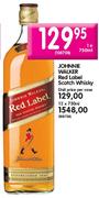 Johnnie Walker Red Label Scotch Whisky-1 x 750ml