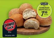 Foodco Hamburger Seeded Rolls-7's Per Pack