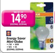 Energy Saver Mini-Globe-7W Each