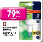 E/Saver R50 7W/85 Blister 6 x 1-Each