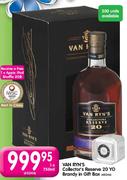Van Ryn's Collector's Reserve 20 YO Brandy In a Gift Box-750ml