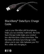 Blackberry Data/Sync Charger Cable-Each