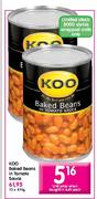 Koo Baked Beans in Tomato Sauce-410g