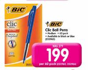BIC Clic ball Pens-Per 60 Packs