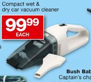 Compact Wet & Dry Car Vacuum Cleaner-Each