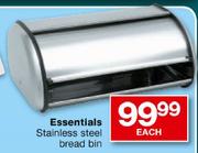 Essentials Stainless Steel Bread Bin-Each