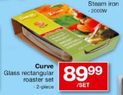 Curve Glass Rectangular Roaster Set-2 Piece