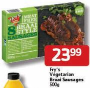 Fry's Vegetarian Braai Sausages-500Gm