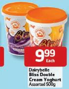 Dairy Belle Bliss Double Cream Yoghurt-500Gm Each