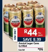 Amstel Lager Cans-6 x 440 ml Each