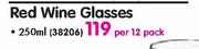 Ballon Red Wine Glasses-Per 12 Pack