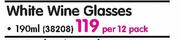 Ballon White Wine Glasses-Per 12 Pack