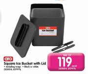 Aro Square Ice Bucket With Lid-Each