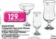 Manhattan Magarita Stemmed Glasses-Per 6 Pack