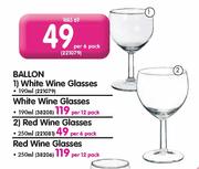 Ballon White Wine Glasses-Per 6 Pack