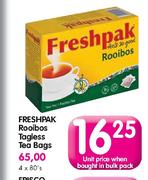 Freshpak ROoibos Tagless Tea Bags-80's
