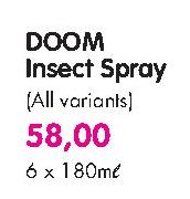 Doom Insect Spray(All Variants)-6 x 180ml