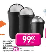 Miss Molly Lift-up Bin-15L Each