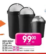 Miss Molly Lift-up Bin-25L Each