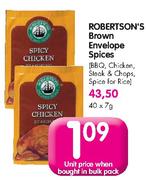 Robertson's Brown Envelope Spices(BBQ, Chicken, Steak & Chops, Spice For Rice)-7gm Each