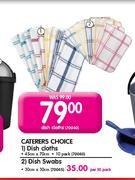 Caterers Choice Dish Cloths(45cm x 70cm)-10 Pack