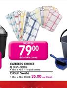 Caterers Choice Dish Swabs(30cm x 30cm)-Per 10 Pack