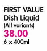 First Value Dish Liquid-6X400ml
