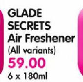 Glade Secrets Air Freshener(All variants)-6 X 180ml