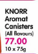 Knorr Aromat Canisters(All Flavours)-10 X 75g