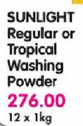 Sunlight Regular Or Tropical Washing Powder-12 x 1Kg