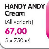 Handy Andy Cream(All Variants)-5X750ml