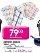 Caterers Choice Dish Cloths(45cmX70cm)-10 Pack