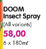 Doom Insect Spray(All Variants)-6X180ml 
