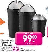 Miss Molly Lift-Up Bin-15Ltr Each