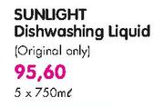 Sunlight Dishwashing Liquid(Original Only)-5X750ml