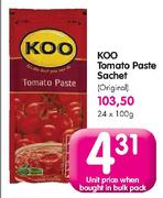 Koo Tomato Paste Sachet(Original)-100gm