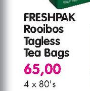 Freshpak Rooibos Tagless Tea Bags-4x80's