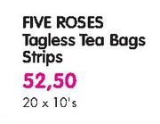 Five Roses Tagless Tea Bags Strips-20x10's