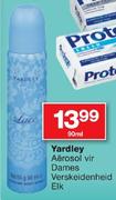 Yardley Aerosol Vir Dames Verskeidenheid - 90ml Elk
