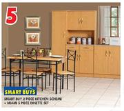 Smart Buy 2 Piece Kitchen Scheme + Miami 5 Piece Dinette Set