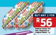 Rainbow Simply Peri, Chakalaka Or Original Polony-2x1Kg