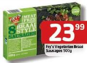 Fry's Vagetarian Braai Sausages-500Gm