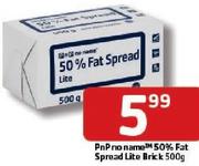 PnP No Name 50% Fat Spread Lite Brick-500Gm
