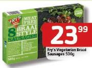 Fry's Vegetarian Braai Sausages-500Gm