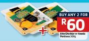 Elite Cheddar Or Gouda Portions-2x300Gm
