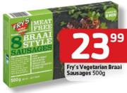 Fry's Vegetarian Braai Sausages-500Gm