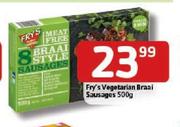  Fry's Vegetarian Braai Sausages-500gm