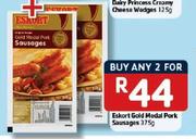 Eskort Gold Medal Pork Sausages -2X375gm