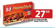  I&J Homestyle Rib Burger Patties-400gm