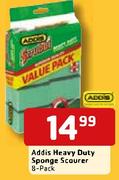 Addis Heavy Duty Sponge Scourer-8 Pack 